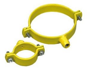 ABRAZADERAS METÁLICAS CON CUBIERTAS DE HULE. (NEOPRENO, PVC, ETC